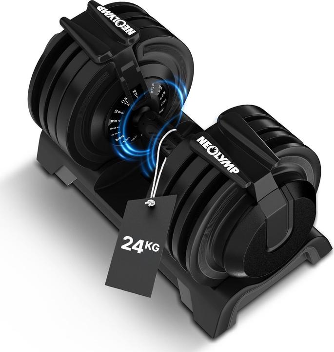 Neolymp 2er Set Kurzhantel verstellbar (2-24 kg)