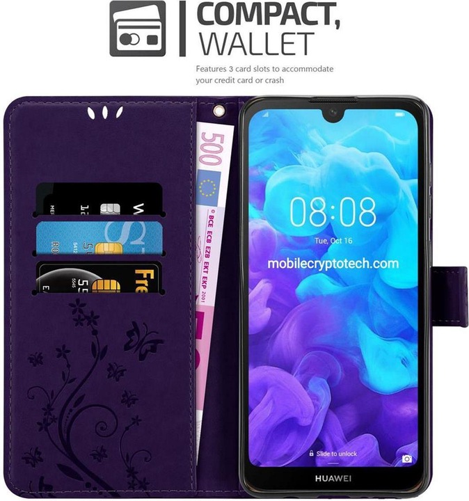 Produktbild Cadorabo Flower Book Cover (Huawei Y6 Pro)