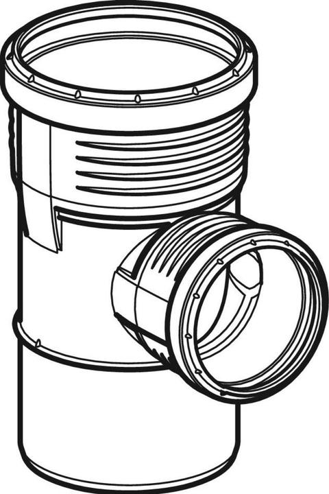 Produktbild Geberit Vertriebs GmbH Silent-PP Abzweig 87,5Grad, mit Muffen DN70/70