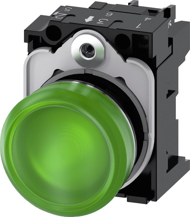 Actual product image Siemens Indicator light, 22mm, round, green