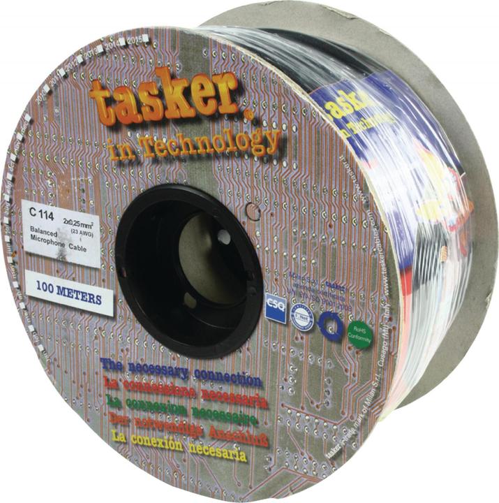 Actual product image Tasker Audio Cable, black, 100m, PVC 1.50x6.30mm (100 m)