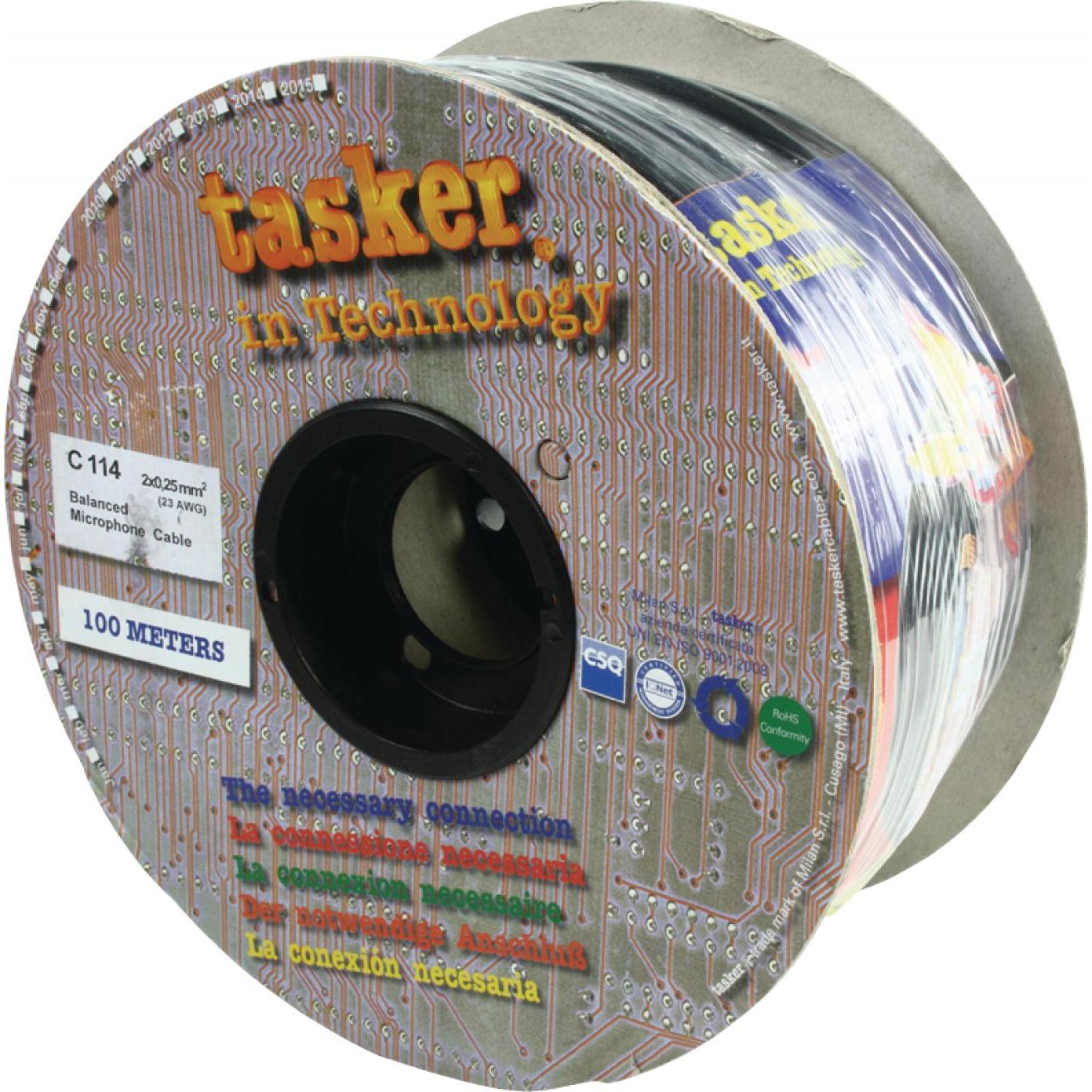 Thumbnail - Tasker Audio Cable, schwarz, 100m, PVC 1.50x6.30mm (100 m, 2 mm²), Lautsprecherkabel, Schwarz