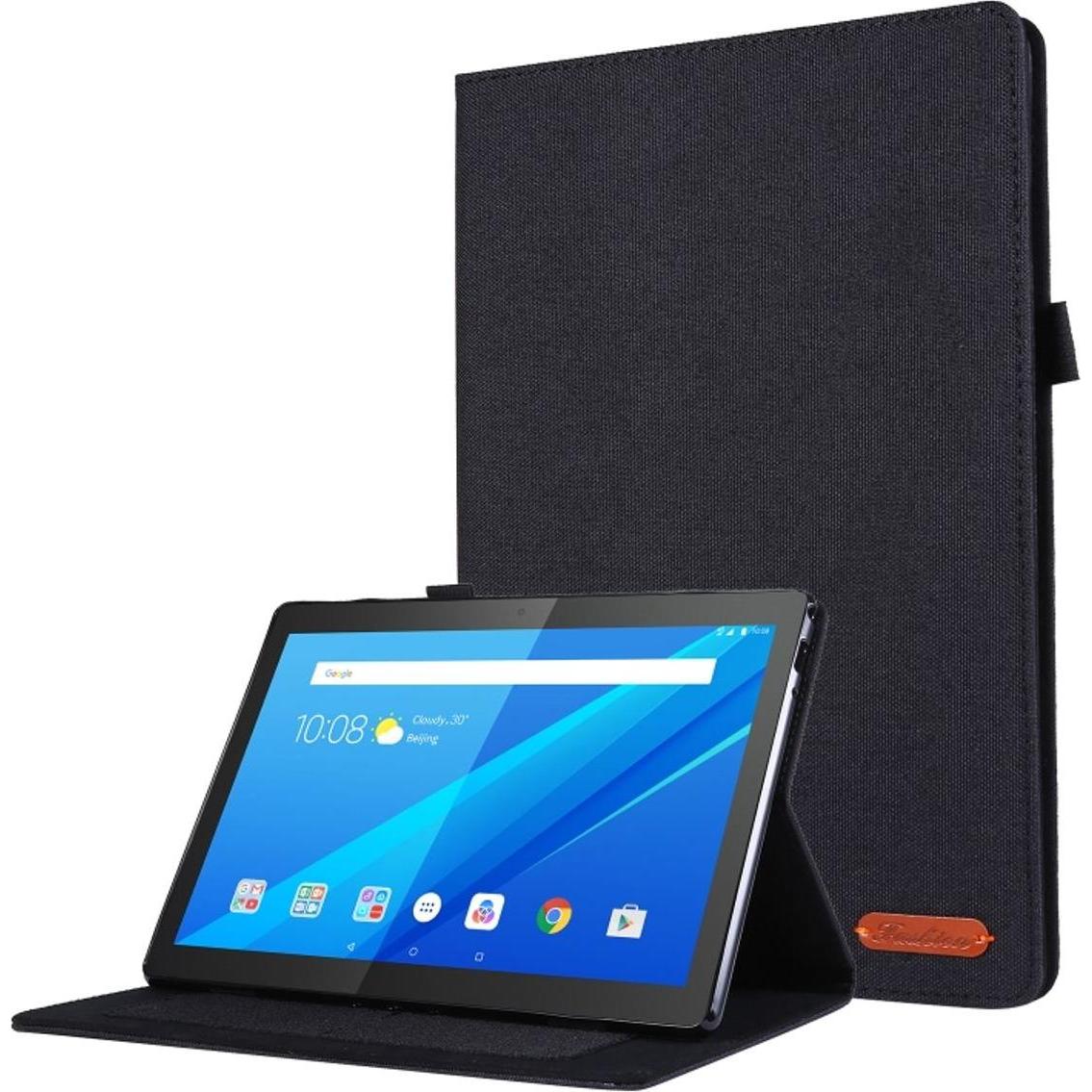 König Design Schutz Hülle für Lenovo Tab P10 Smart Cover Case Etui Tablet Tasche Bookcover (Tab P10), Tablet Hülle, Schw...