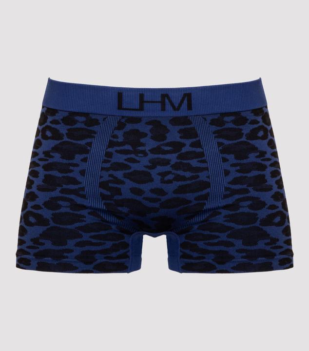 Produktbild Lovehoney Wild Thing Blue Leopard Print Seamless Boxer Shorts S/M (S/M, One Size)