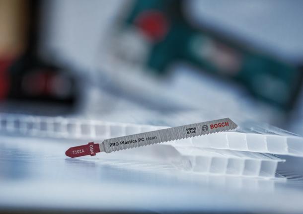 Actual product image Bosch Professional Zubehör PRO Plastics PC clean T101A jigsaw blade, 100 mm, 3 pcs.