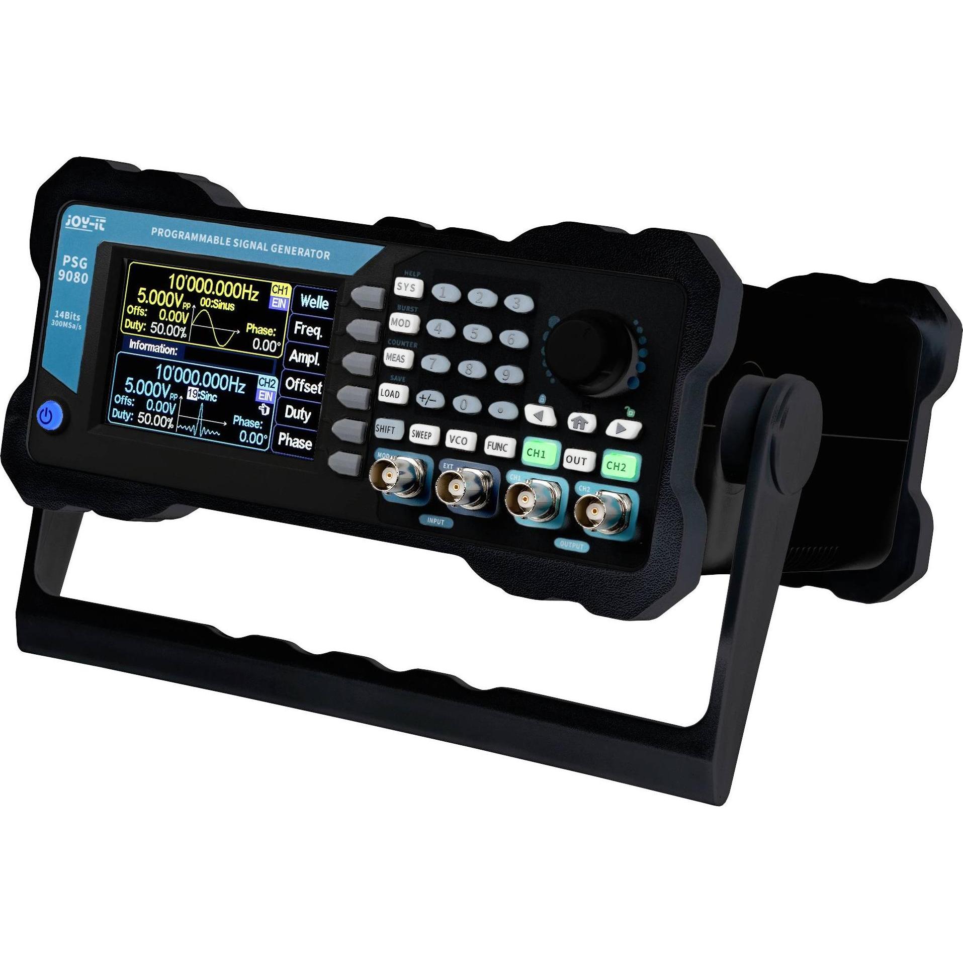 Joy-it JT-PSG9080-B Generatore di segnali 0MHz - 80Hz a 2 canali triangolo, curva di Lorentz, impulso, Scheda + Kit di sviluppo