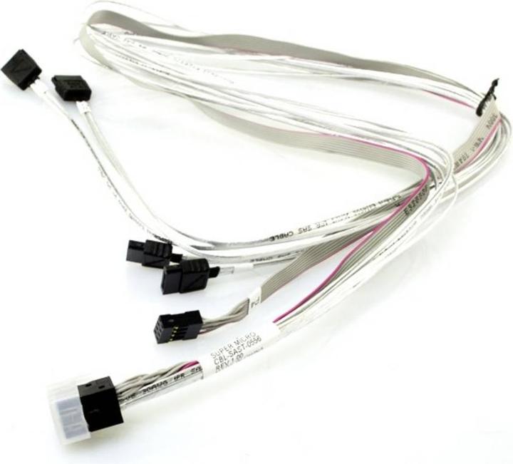 Supermicro HD SAS cable: SFF8643-4xSATA (90 cm, Mini-SAS, SATA III)