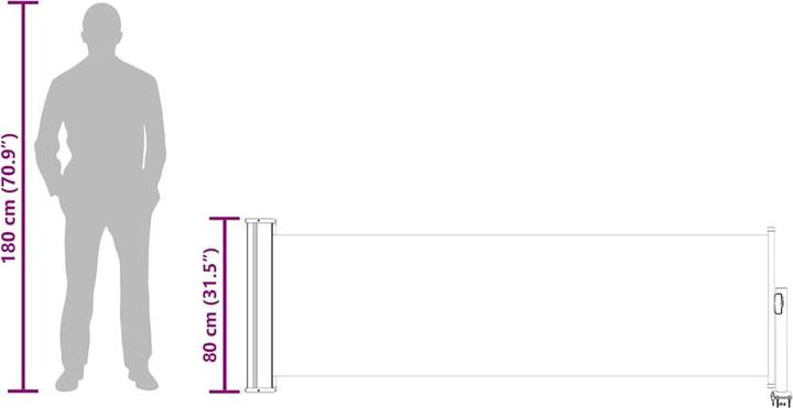 Actual product image vidaXL Seitenmarkise (3 m)