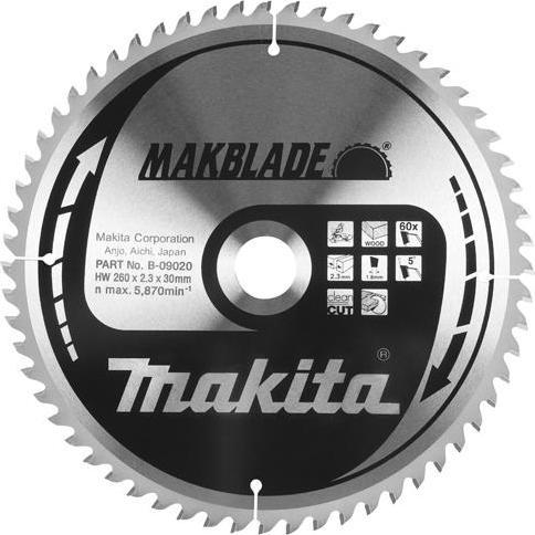 Makita, Sägeblatt, B-08925 TCT-Säge 255X2.3X30mm 5° T32 MAKBLADE