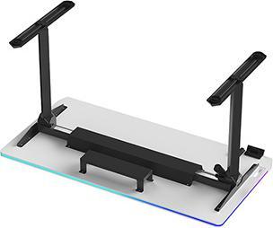 Ultradesk Gaming-Tisch QUEST, 140x70cm, 72-120cm, schwarz-weiss