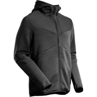 Thumbnail - Mascot, Arbeitsjacke, Kapuzen-Fleecepullover m. RV schwarz, Gr.L (L)