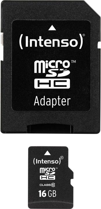 Produktbild Intenso microSD Class 10 (16 GB, microSDHC, U1)