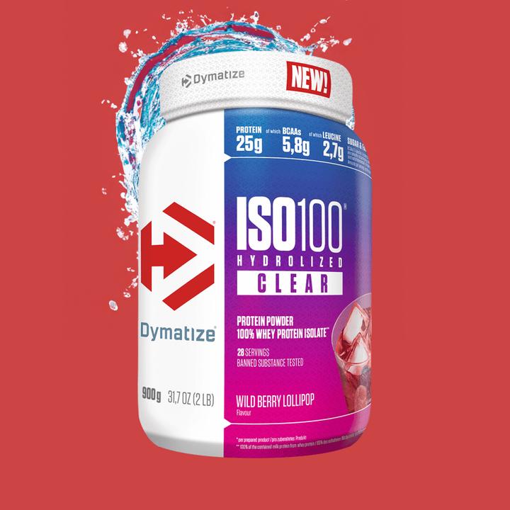 Produktbild Dymatize ISO100 Clear Whey (Wild Berry Lollipop, 1 Stk., 900 g)