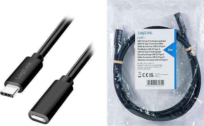 Image du produit LogiLink CU0211 (2 m, USB 2.0, 100 W)