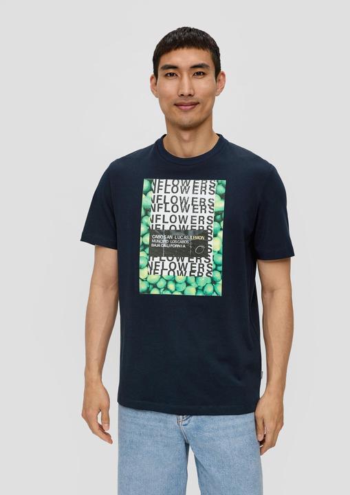 Produktbild S.Oliver T-Shirt Baumwoll-T-Shirt mit Crew Neck und Frontprint (L)