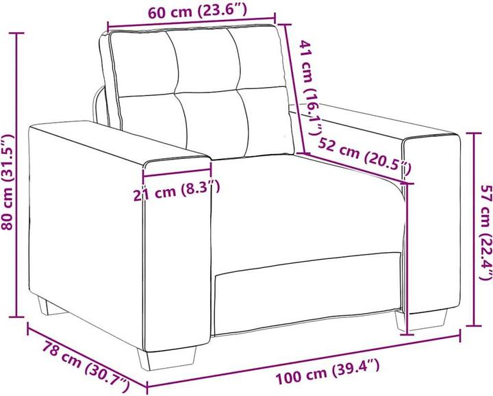 Actual product image vidaXL Sessel