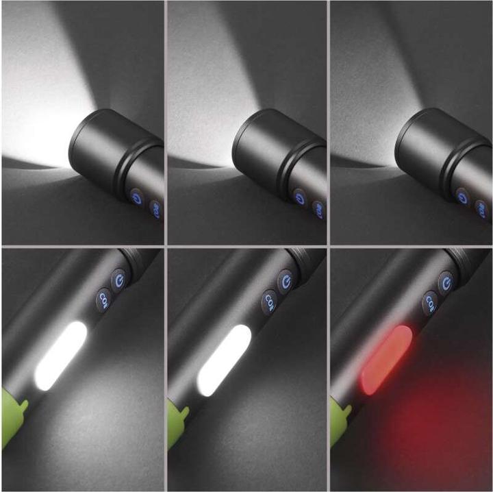 Actual product image Emos LED Aufladbare Metall-Taschenlampe, 600 lm, 1 200 mAh (16 cm, 600 lm)