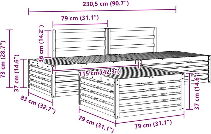 Produktbild vidaXL Outdoor-Sofa