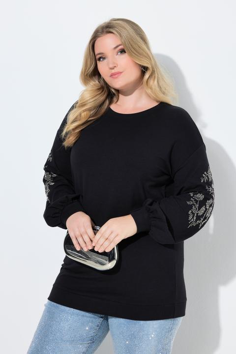 Produktbild Miamoda Sweatshirt, Ballon-Langarm mit glitzernder Applikation (48)