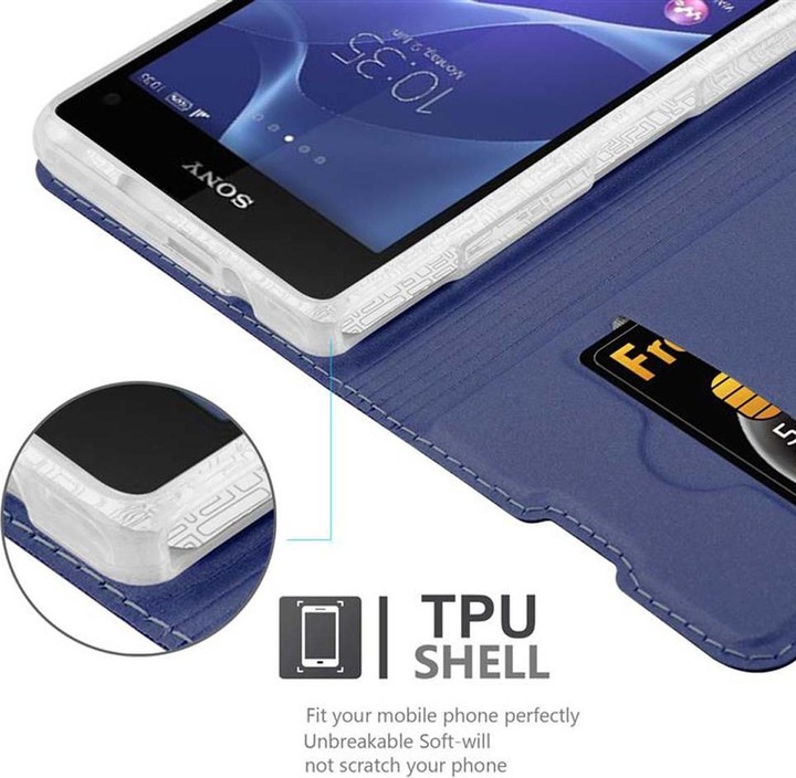 Actual product image Cadorabo Book Classy Style Cover (Sony Xperia Z1 Compact)