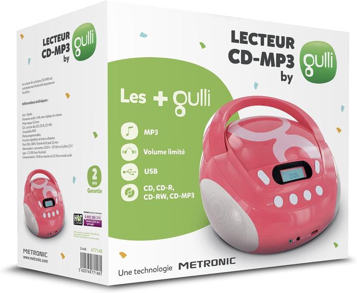 Image du produit Metronic Gulli Radio/CD Player/MP3 Player Gulli Rose