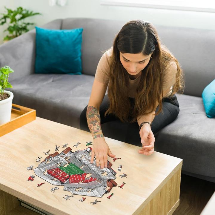 Actual product image Iconic Liverpool FC - Anfield Stadium - Wooden Puzzle Size L (500 pieces) (500 pieces)