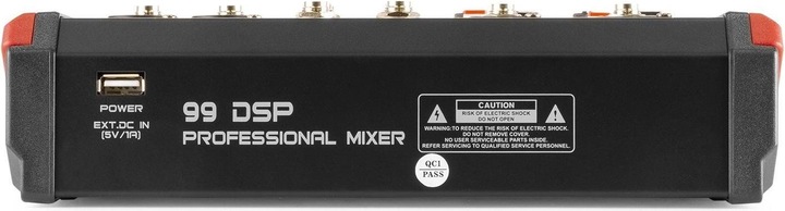 Actual product image Vonyx VM-KG06 - 6-kanaals mengpaneel Bluetooth, DSP, mp3 speler en USB audio interface (Studio- and Livemixer)