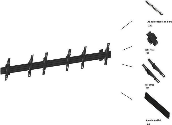 Actual product image Multibrackets Per MBW3U (Wall, 90 kg, 40" - 65")