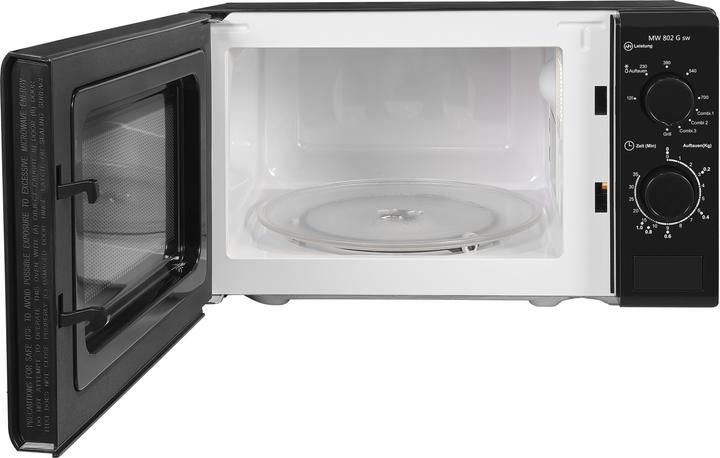 Produktbild Exquisit MW802G schwarz, mit Grillfunktion (20 l)