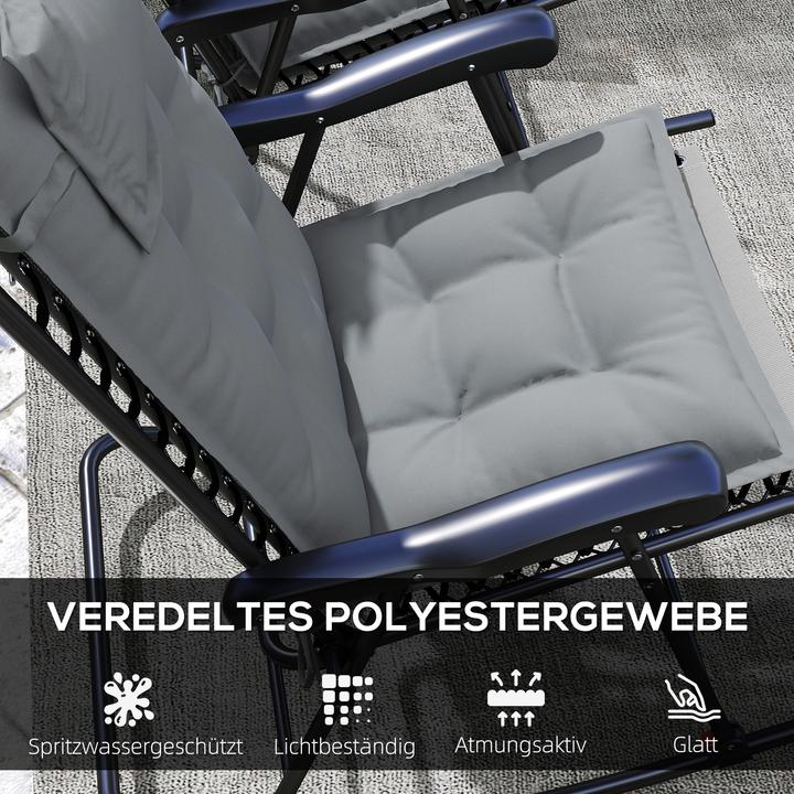 Actual product image Outsunny Liegenauflage Polyester Hellgrau (116 x 50 cm)