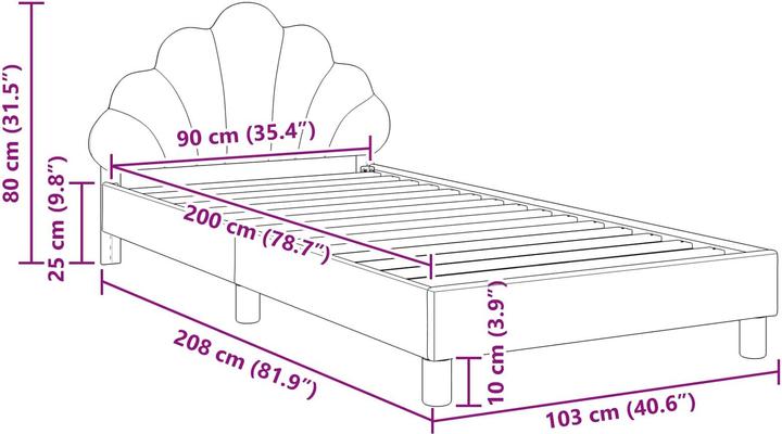 Image du produit vidaXL Moderner Bettrahmen (90 x 200 cm)