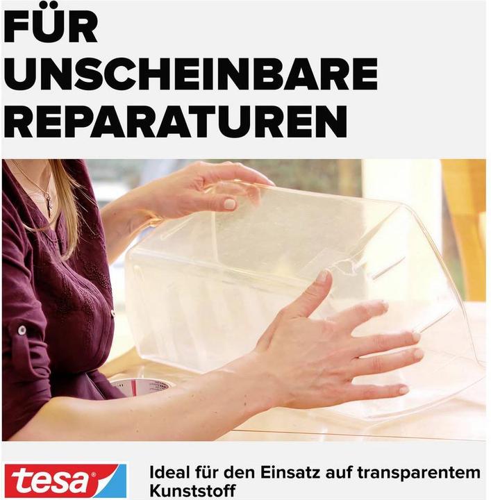 Produktbild tesa EXTRA POWER Reparaturband, transparent (48 mm)