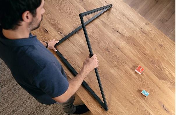 Actual product image tesa FALT insect screen for windows, size-adjustable aluminium frame, foldable (140 x 140 cm)
