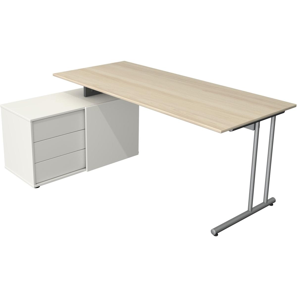 Kerkmann, Schreibtisch, Komplettarbeitsplatz start up mit Schreibtisch und Sideboard (180 x 80 x 75 cm)