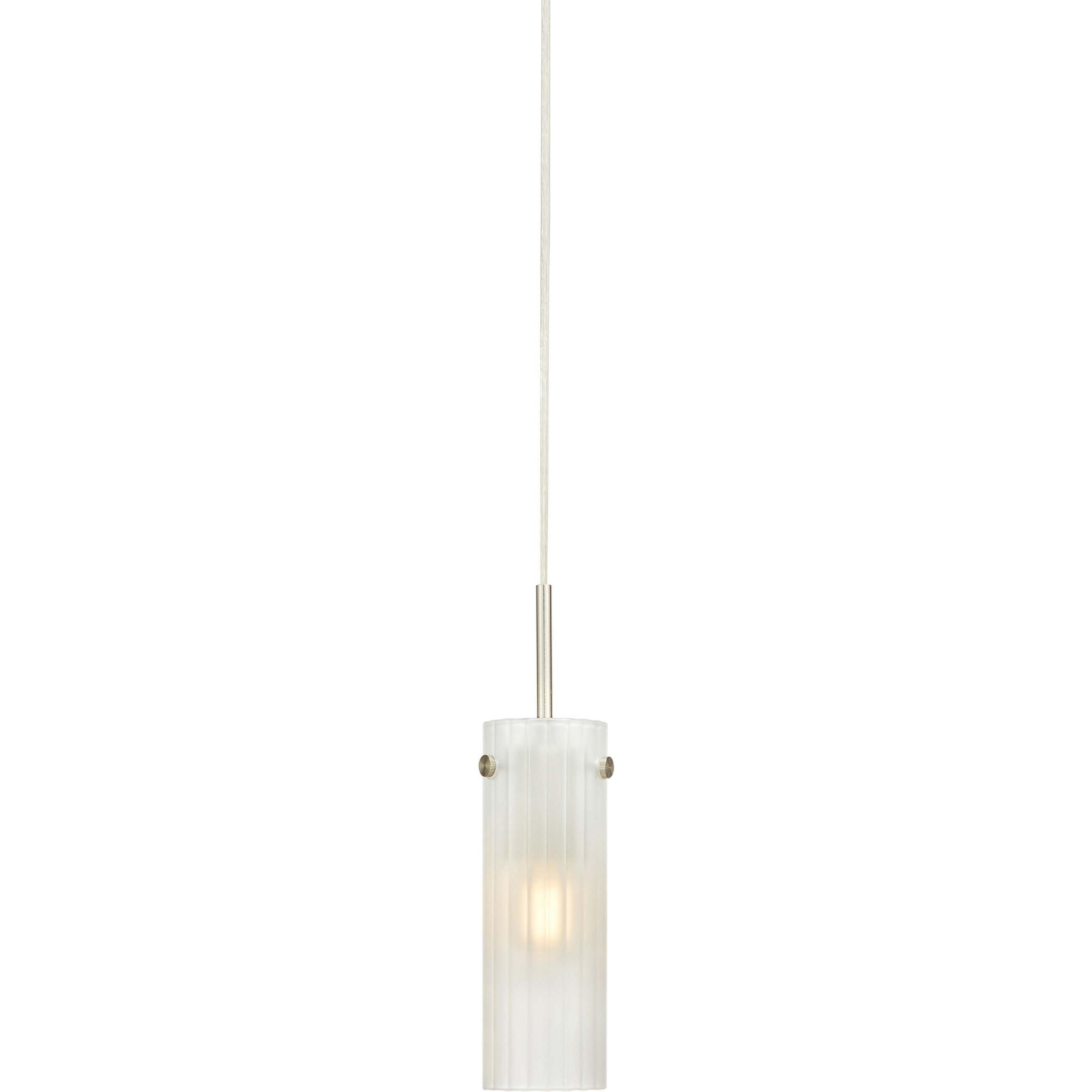 Markslöjd, Lampada a sospensione, TIBIA Pendant 1L Frosted/Satin Nickel