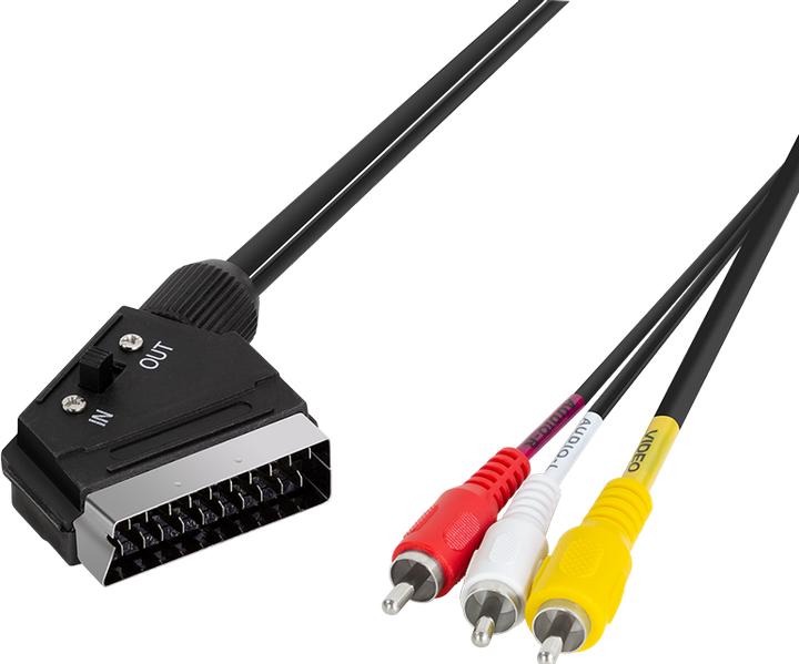 Image du produit LogiLink Scart — Composite Video (2 m, Câbles Cinch)