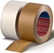 Actual product image tesa pack packaging tape 4313, made of paper, 75 mm x 50 m high initial adhesive strength for an
