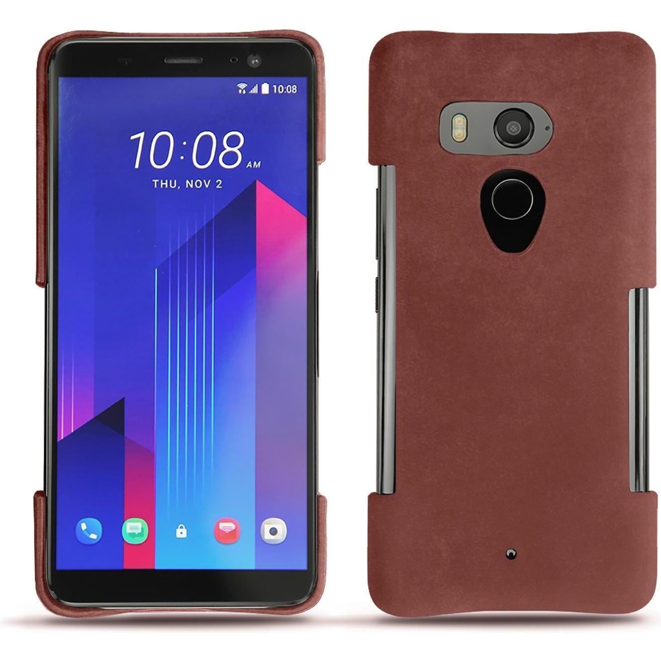 Noreve Lederschutzhülle (HTC U11+), Smartphone Hülle, Rot