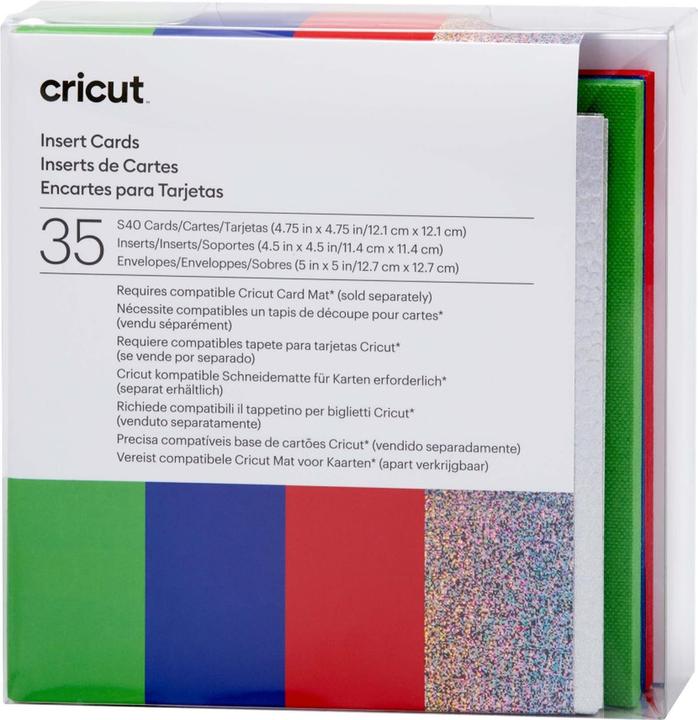 Image du produit Cricut Insert Cards Rainbow S40 12,1cm x 12,1cm 35-pack (P)