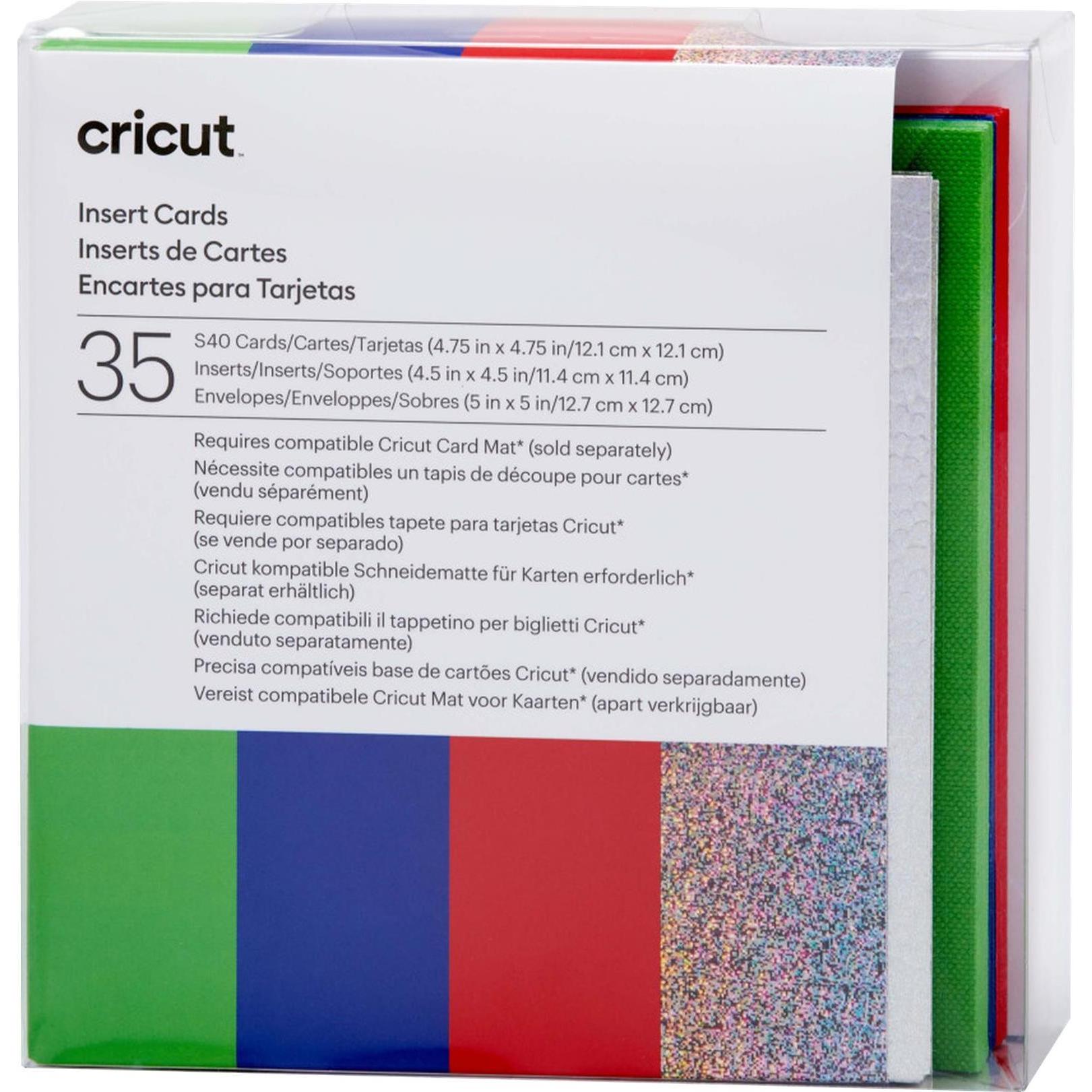 Cricut Insert Cards Rainbow S40 12,1cm x 12,1cm 35-pack (P), Drucker Zubehör