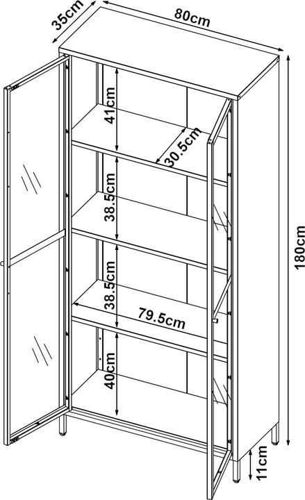 Produktbild En.Casa Säkylä (180 x 80 x 35 cm)