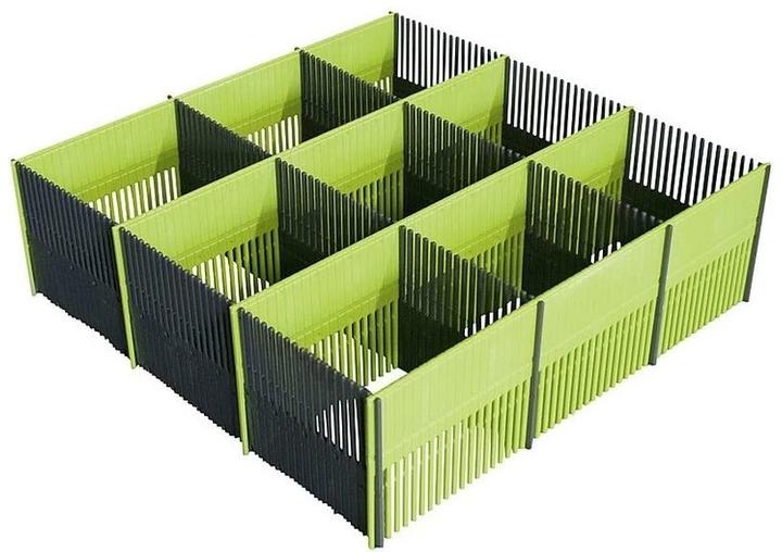 Purvario Stauleisten 100 MAXXI 8-teilig, Limonengrün/Anthrazi