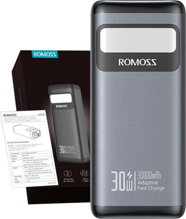Immagine prodotto Romoss Powerbank PMT30 30000mAh 30W (black) (30000 mAh, 30 W, 111 Wh)