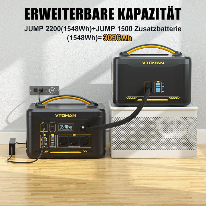 Produktbild Vtoman Tragbare Powerstation Jump 2200, erweiterbar (1548 Wh)