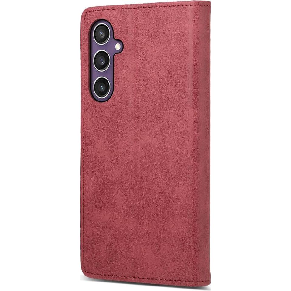 Thumbnail - Cover-Discount Galaxy S25 - Flip Case mit RFID Blocker (Samsung Galaxy S25), Smartphone Hülle, Rot