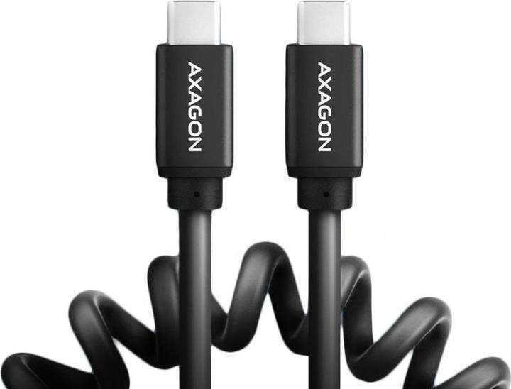 Productafbeelding Axagon BUCM-CM10TB Twister-kabel, USB-C naar USB-C 2.0 (0.60 m, USB 2.0, 60 W)