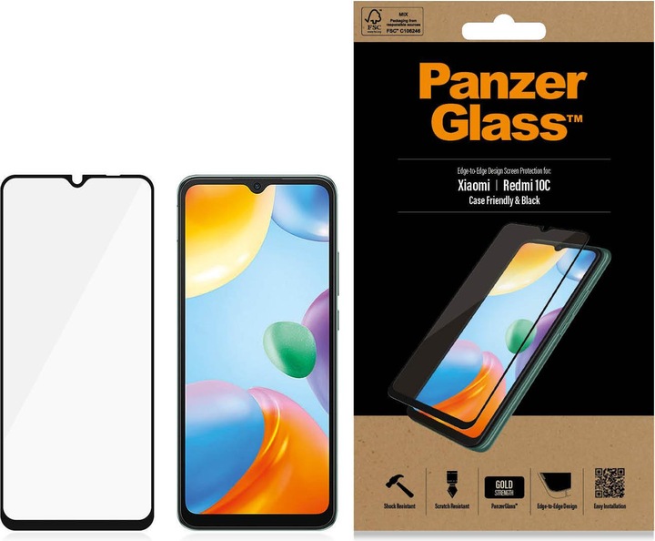 Actual product image PanzerGlass Standard (1 Piece, Xiaomi Redmi 10C, Xiaomi Redmi 12C)