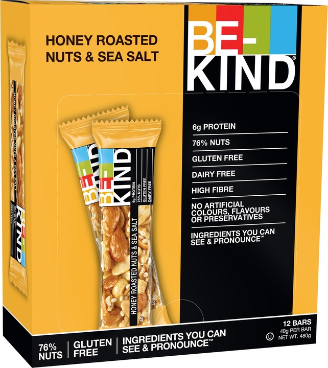 Be-Kind Noci tostate al miele e sale marino 12 pezzi (480 g)
