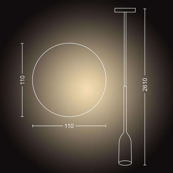 Image du produit Philips Hue White Ambiance Devote Suspension blanc 806 lm (E27, 806 lm)