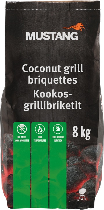 Mustang Coconut Grill Briquettes 8 kg (8.10 kg)